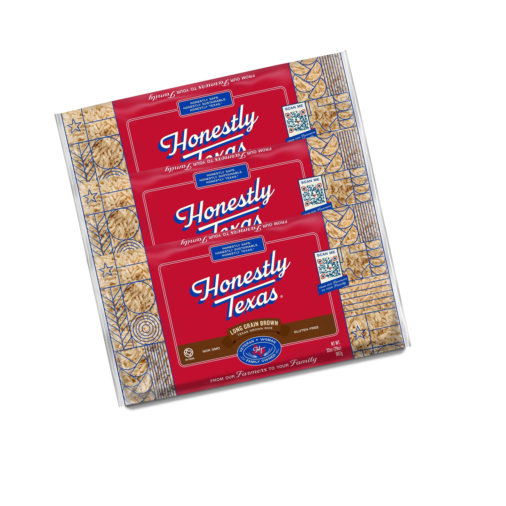 Long Grain Brown Rice 2 LBS (Pack of 3) – Honestly Texas Rice